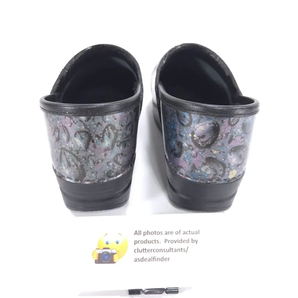 Dansko Casual Slip On Mule Clog Shoe Womens Size 9 39 Blue Black